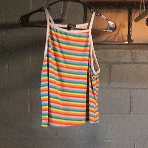 Rue 21 rainbow striped tank top